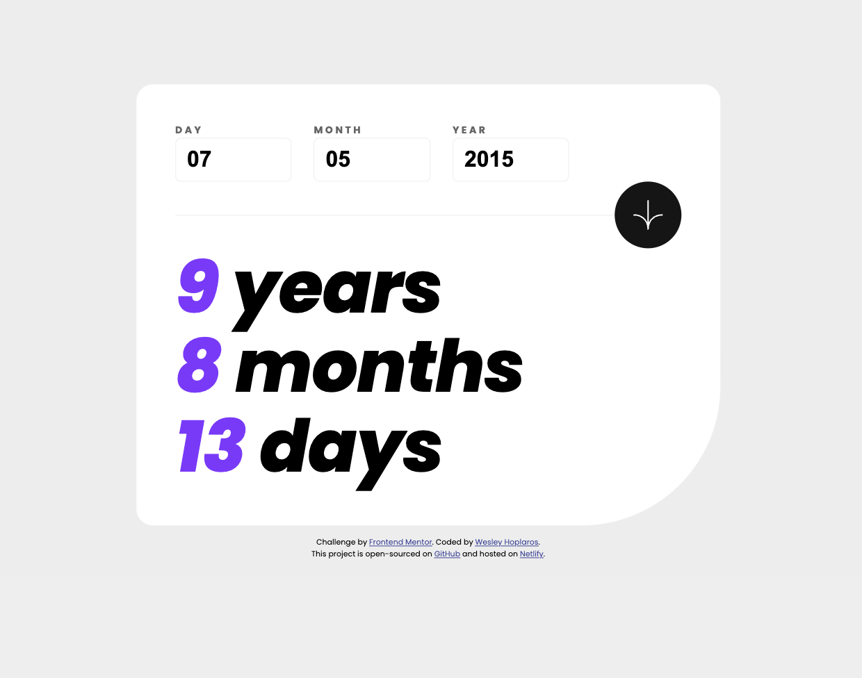 age calculator project