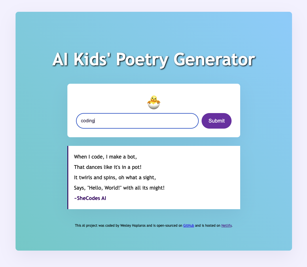 poetry generator project